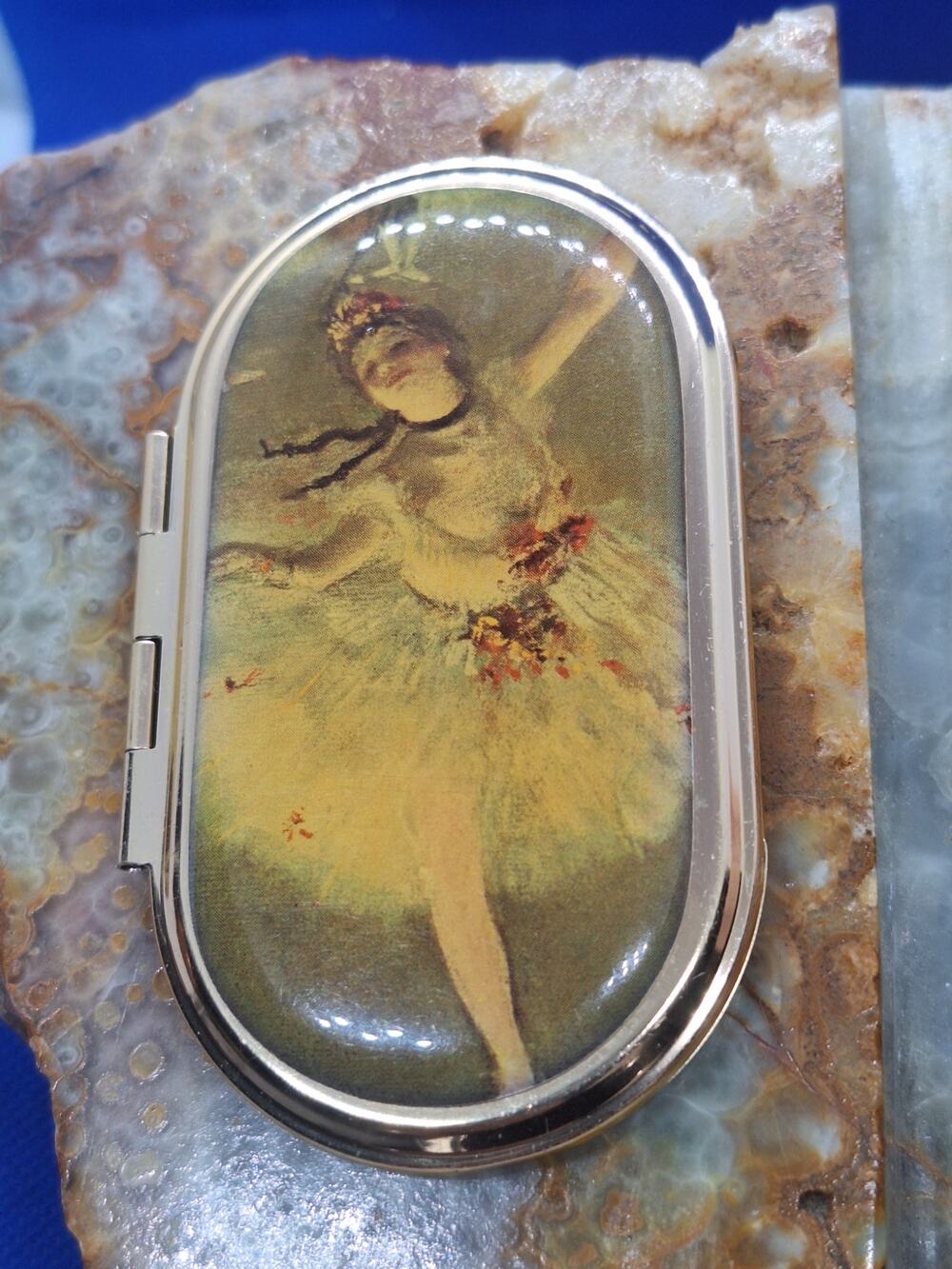 Fridolin Edgar Degas The Star Ballerina Dual Compact Purse Mirror Gold Tone Oval